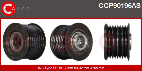 CASCO Remskive, generator ccp90196as for IKA MERCEDES-BENZ