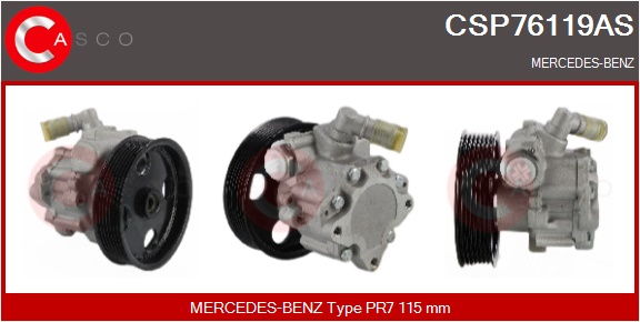 CASCO Hydraulikpumpe, styresystem csp76119as for MERCEDES-BENZ