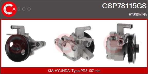 CASCO Hydraulikpumpe, styresystem csp78115gs for HYUNDAI