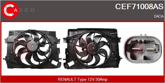CASCO Elektromotor, kølerventilator CEF71008AS for RENAULT