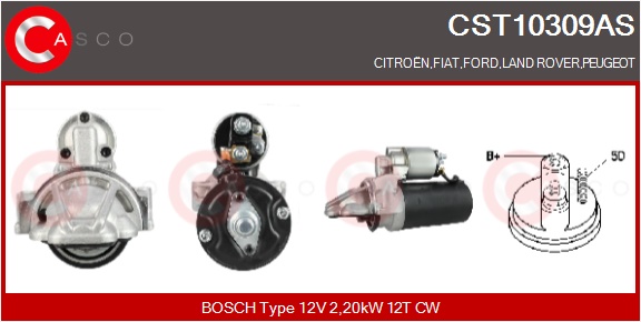 CASCO Starter cst10309as for FORD FIAT CITROËN/PEUGEOT ROVER GENERAL MOTORS LAND ROVER