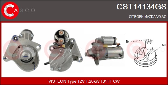 CASCO Starter cst14134gs for VOLVO FORD