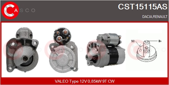 CASCO Starter cst15115as for MITSUBISHI RENAULT NISSAN
