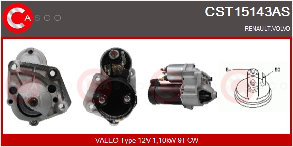 CASCO Starter cst15143as for VOLVO RENAULT