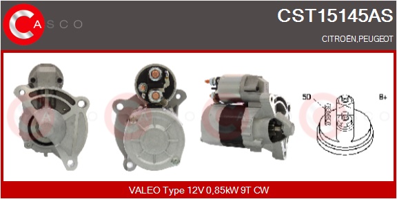 CASCO Starter cst15145as for CITROËN/PEUGEOT GENERAL MOTORS MITSUBISHI