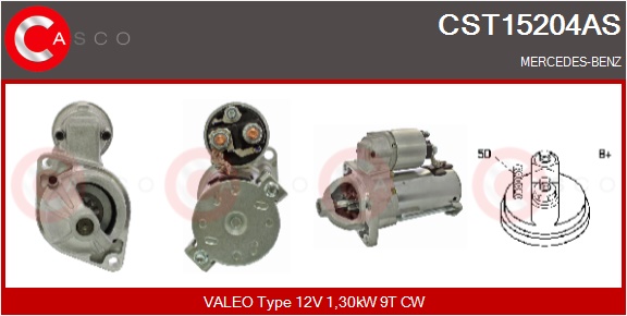 CASCO Starter cst15204as for MERCEDES-BENZ GENERAL MOTORS