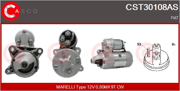 CASCO Starter cst30108as for FIAT