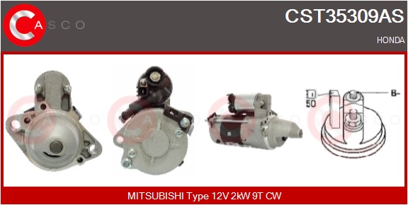 CASCO Starter cst35309as for HONDA MITSUBISHI