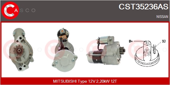 CASCO Starter cst35236as for MITSUBISHI NISSAN RENAULT