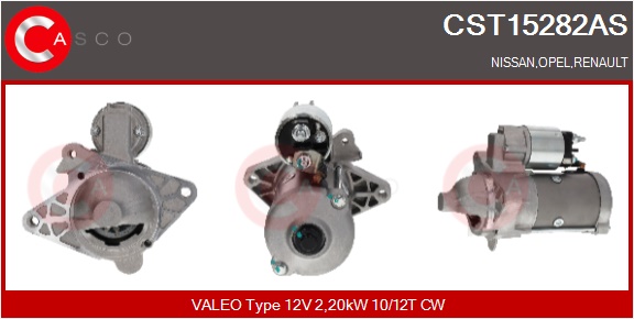 CASCO Starter cst15282as for OPEL RENAULT NISSAN
