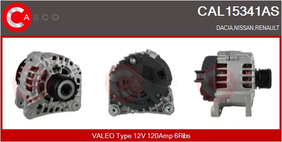 CASCO Generator cal15341as for NISSAN RENAULT DACIA