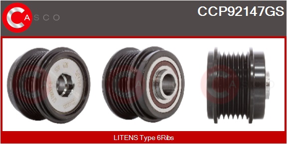 CASCO Remskive, generator ccp92147gs for IKA FORD