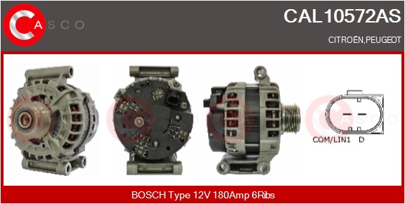 CASCO Generator cal10572as for CITROËN/PEUGEOT FIAT