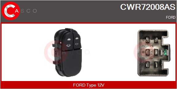 CASCO Kontakt, rudehejs cwr72008as i førerside for FORD