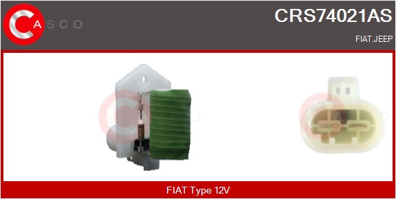 CASCO Formodstand, kølerblæser-elmotor crs74021as for FIAT