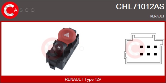 CASCO Katastrofeblinkkontakt chl71012as for RENAULT