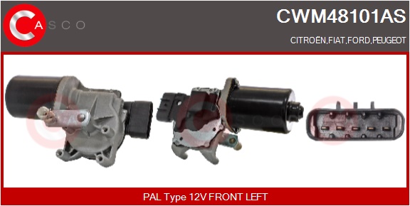 CASCO Viskermotor cwm48101as foran for FIAT CITROËN/PEUGEOT