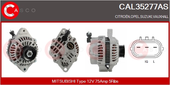 CASCO Generator cal35277as for OPEL MITSUBISHI SUZUKI