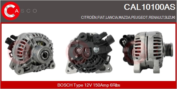 CASCO Generator cal10100as for BMW FIAT CITROËN/PEUGEOT PEUGEOT CITROËN SUZUKI