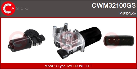 CASCO Viskermotor cwm32100gs foran for HYUNDAI