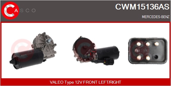 CASCO Viskermotor cwm15136as foran for MERCEDES-BENZ