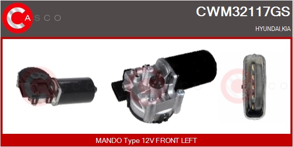 CASCO Viskermotor cwm32117gs foran for HYUNDAI