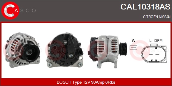 CASCO Generator cal10318as for NISSAN