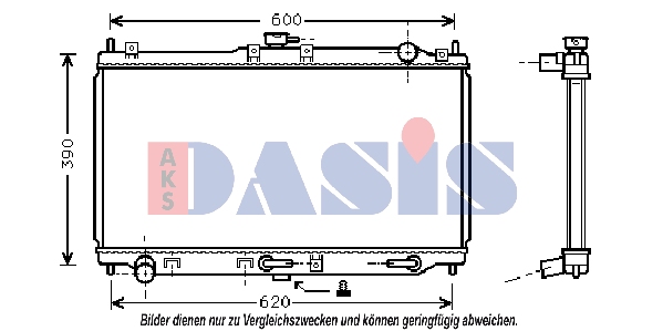 AKS DASIS Køler, motorkøling 111300n for MAZDA