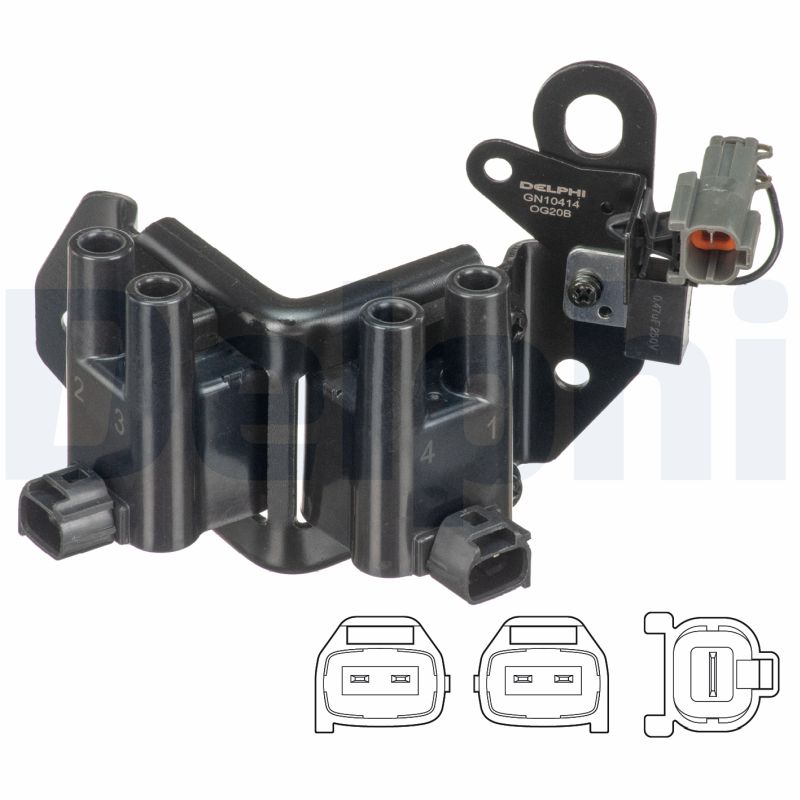 DELPHI Tændspole gn1041412b1 for KIA