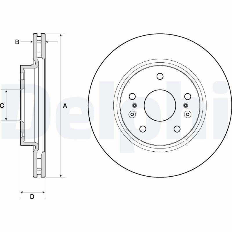 DELPHI Bremseskive bg4764c 280mm 22mm for SUZUKI
