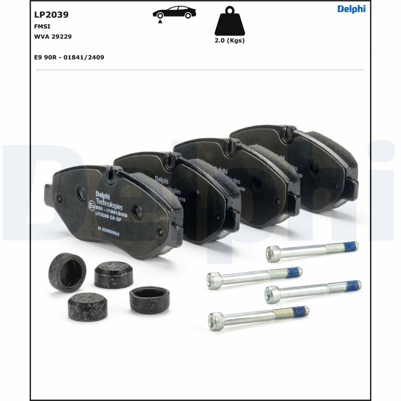 DELPHI Bremseklodser lp2039 for IVECO