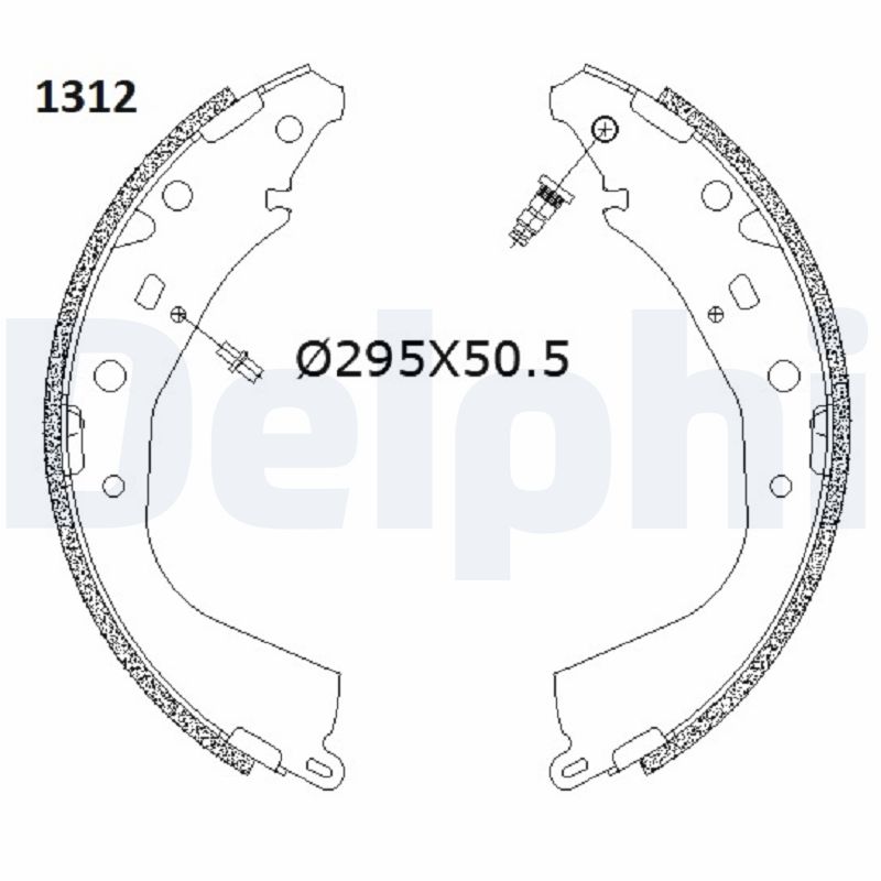 DELPHI Bremsebakkesæt ls2187 for TOYOTA