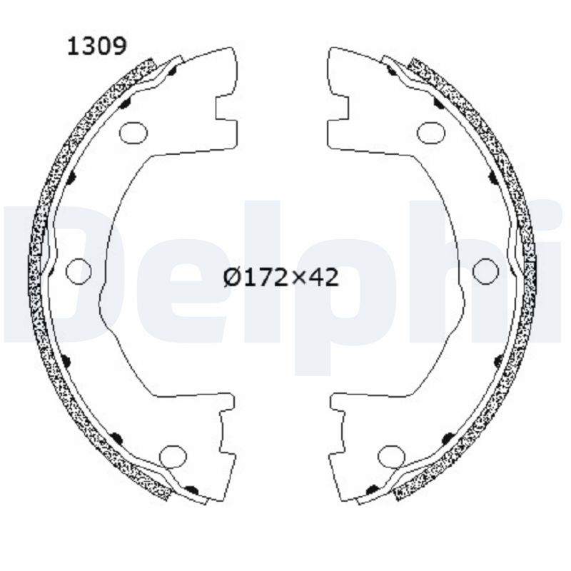 DELPHI Bremsebakkesæt ls2203 for MAZDA MAZDA (CHANGAN)