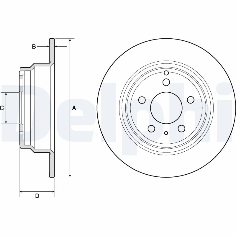 DELPHI Bremseskive bg2842 295mm 10mm for VOLVO