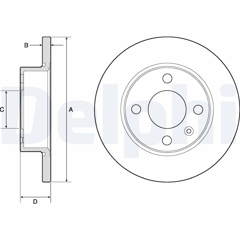 DELPHI Bremseskive bg2909 236mm 13mm for SKODA