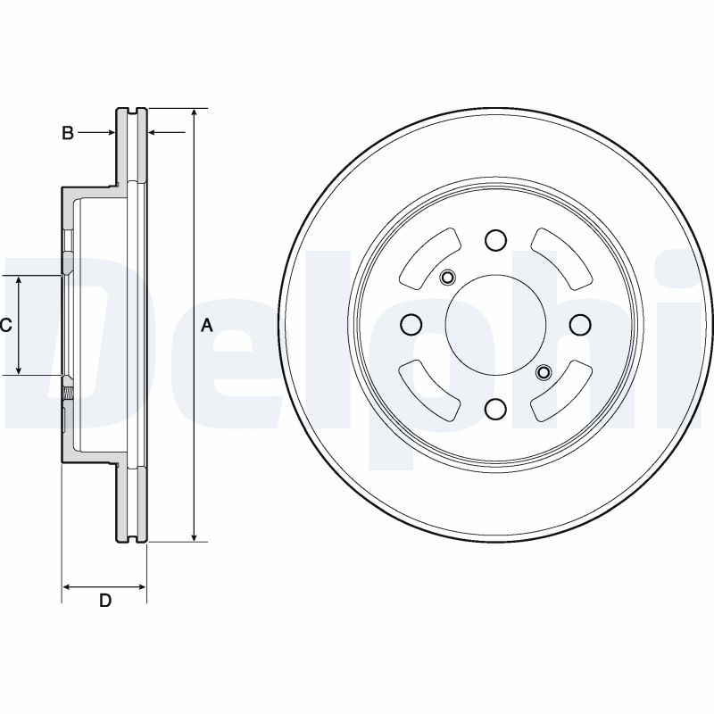 DELPHI Bremseskive bg3941 257mm 17mm for SUZUKI