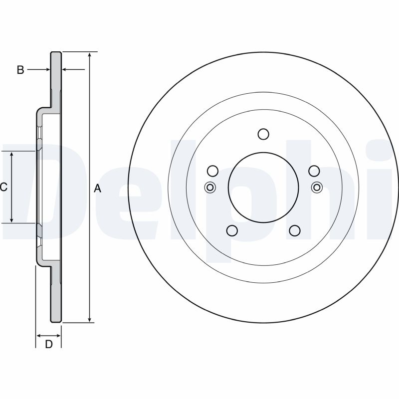 DELPHI Bremseskive bg4563c 284mm 10mm for HYUNDAI
