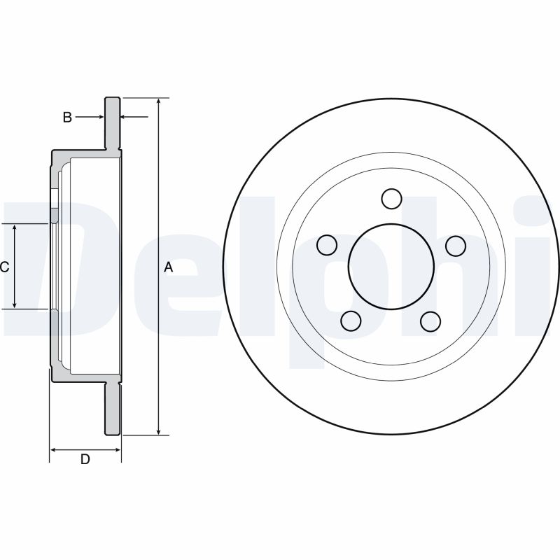 DELPHI Bremseskive bg4648 285mm 12mm for JEEP
