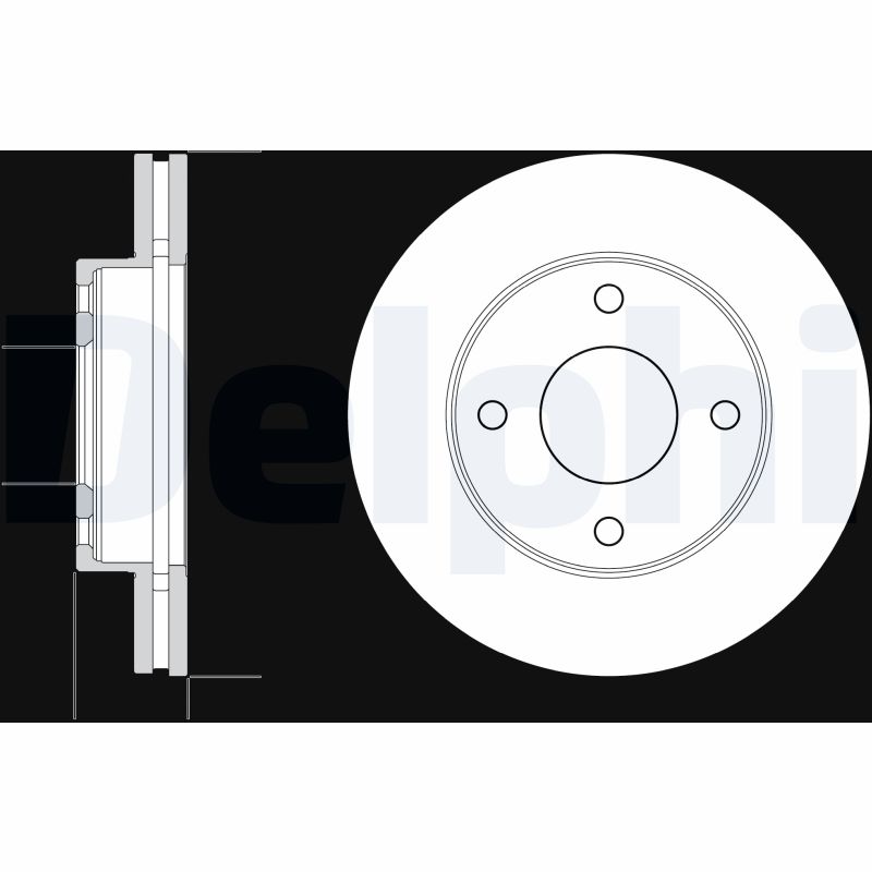 DELPHI Bremseskive bg4651c 257mm 26mm for NISSAN