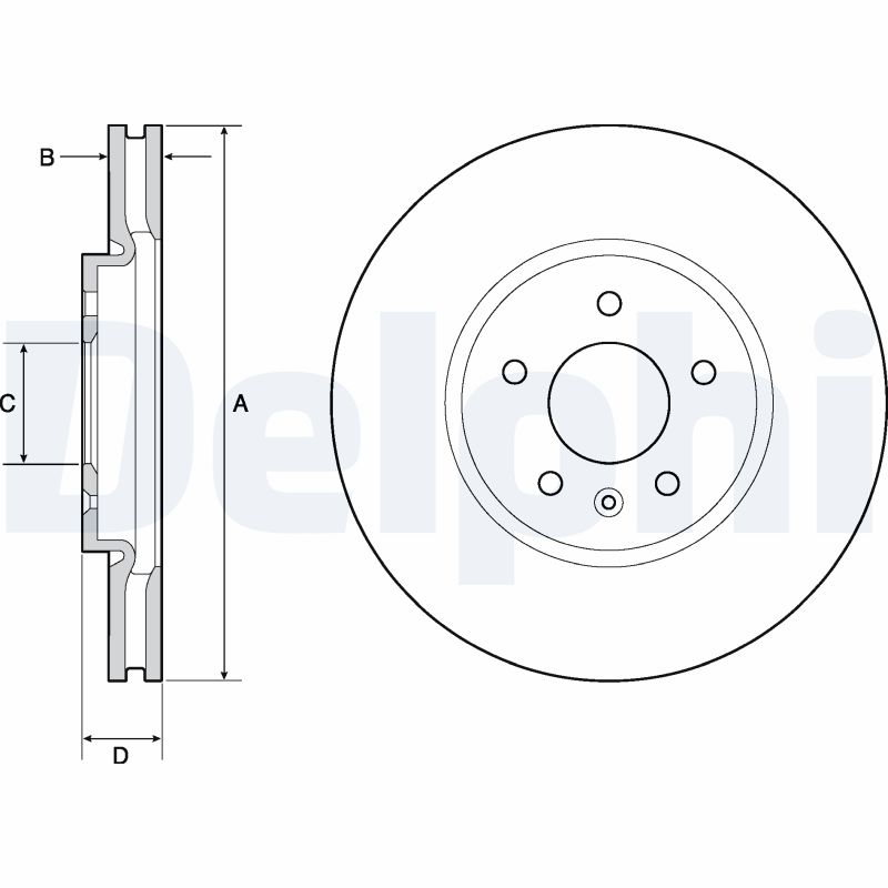 DELPHI Bremseskive bg4672c 321mm 30mm for VAUXHALL OPEL