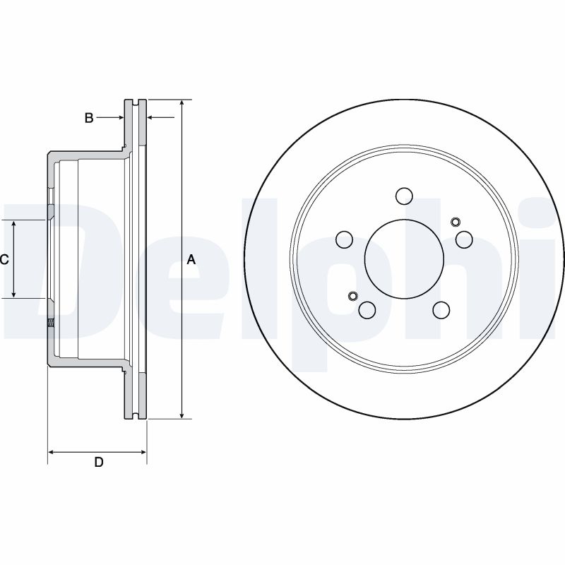 DELPHI Bremseskive bg4677c 303mm 20mm for HYUNDAI