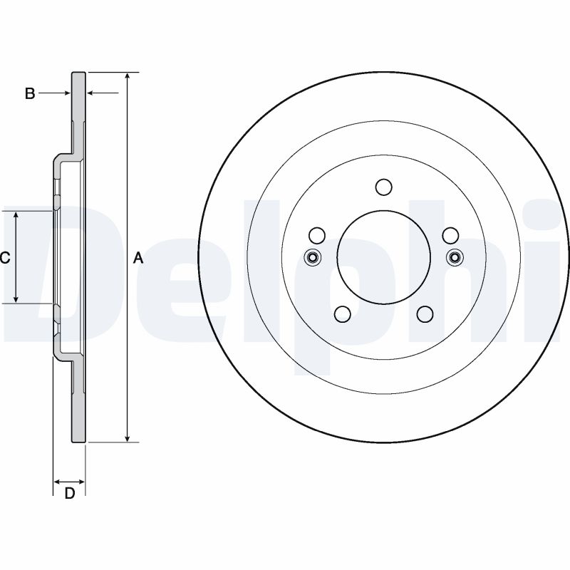 DELPHI Bremseskive bg4688c 300mm 10mm for HYUNDAI