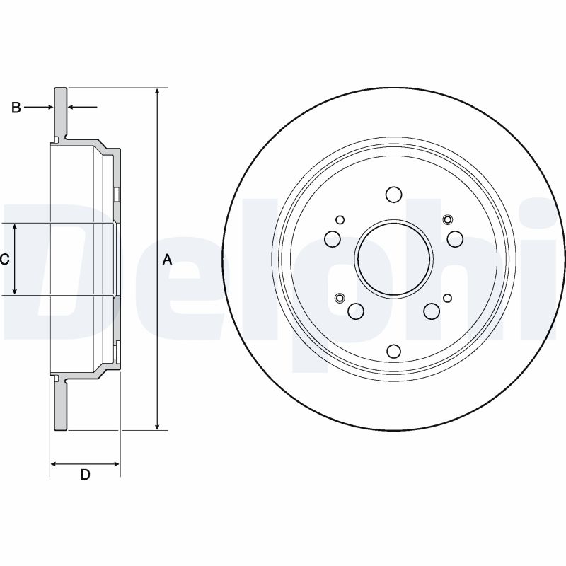 DELPHI Bremseskive bg4694c 302mm 10mm for HONDA