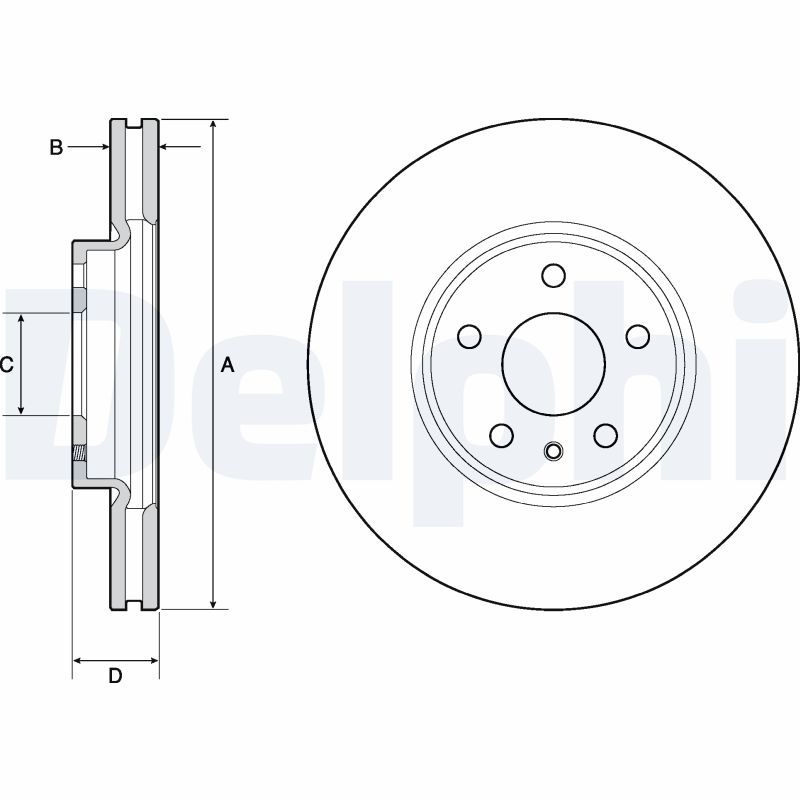 DELPHI Bremseskive bg4702c 300mm 28mm for FORD FORD (CHANGAN) FORD USA