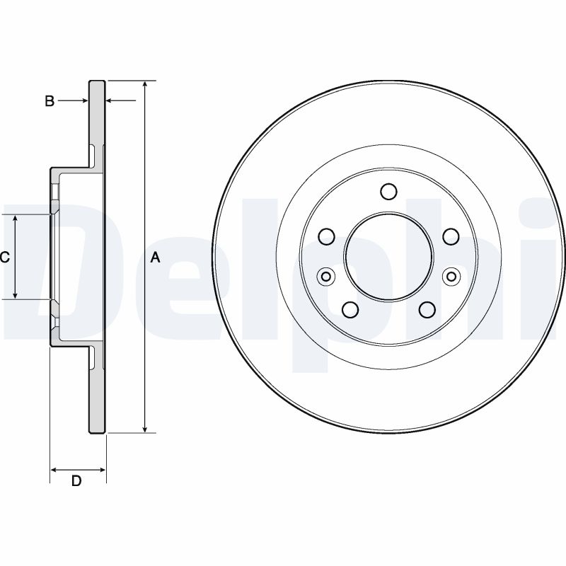 DELPHI Bremseskive bg4748c 290mm 12mm for PEUGEOT PEUGEOT (DF-PSA)