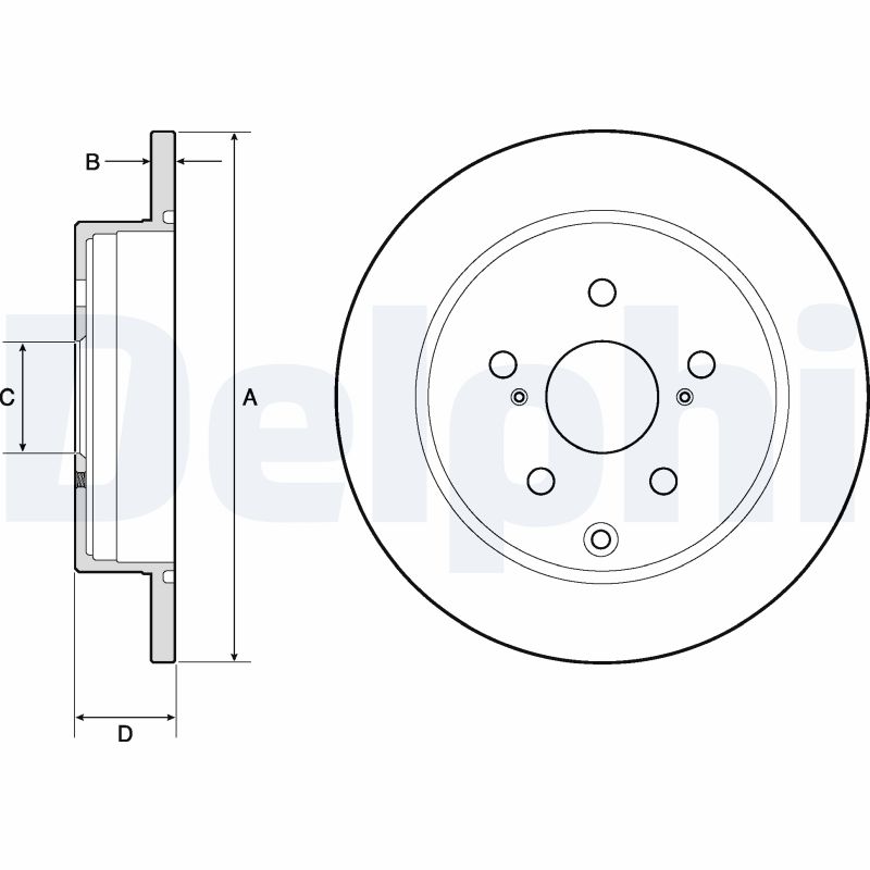 DELPHI Bremseskive bg4757c 290mm 12mm for TOYOTA (GAC) TOYOTA