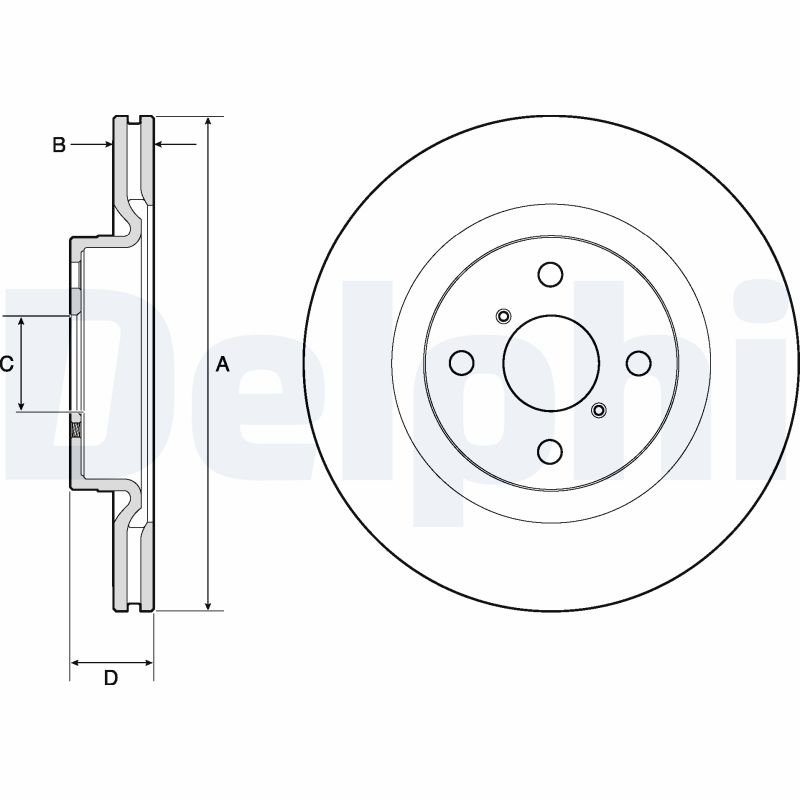 DELPHI Bremseskive bg4762c 280mm 22mm for TOYOTA