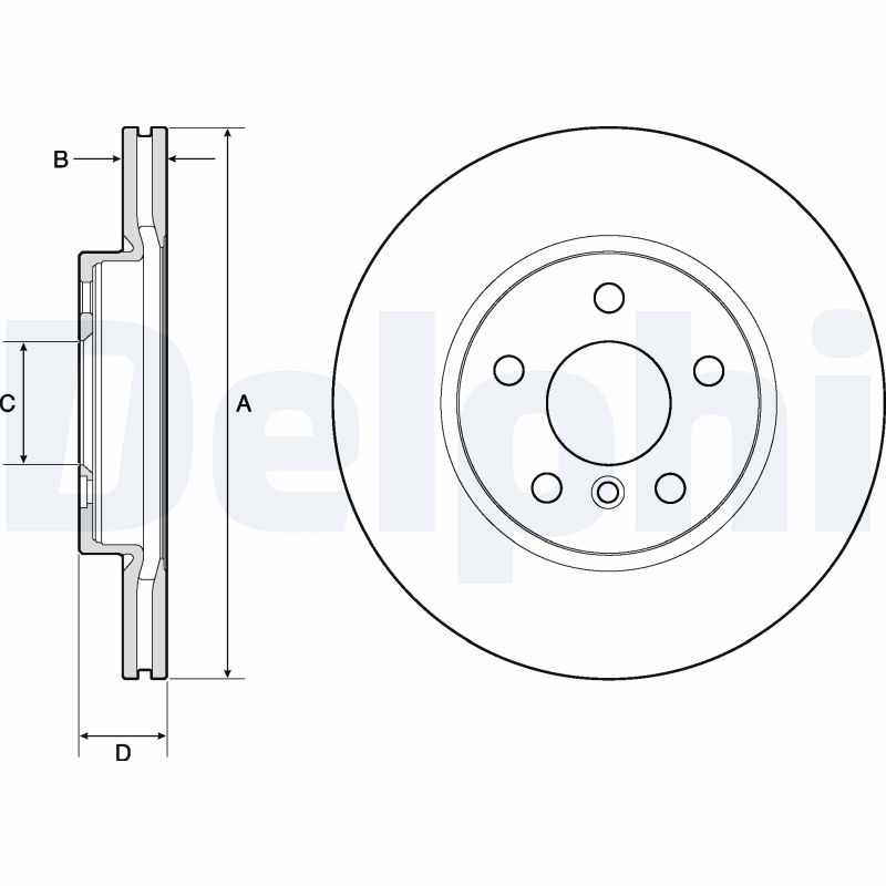 DELPHI Bremseskive bg4777c 294mm 22mm for MINI BMW (BRILLIANCE)
