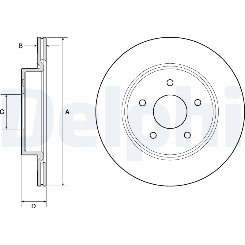 DELPHI Bremseskive bg4779c 292mm 16mm for NISSAN NISSAN (DFAC) RENAULT