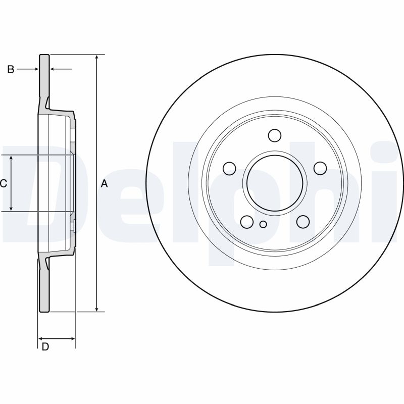 DELPHI Bremseskive bg4790c 300mm 10mm for MERCEDES-BENZ BEIJING BENZ (BBDC)